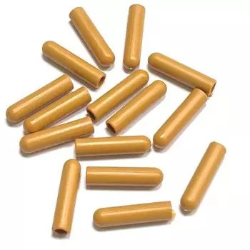 Наконечник для шнура, диаметр 0,5 см, 2,5 см, цвет золотисто-коричневый