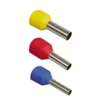 Наконечник-гильза IEK Е1612, 16 кв.мм, изолированный, уп. 100 шт, UGN10-016-08-12