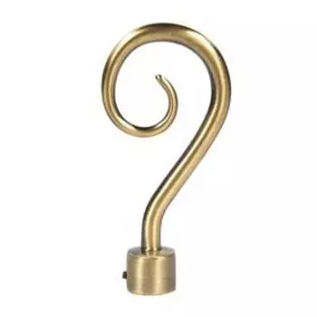 Наконечник «Левша Крюк», d=1,6 см, 2 шт, цвет старое золото