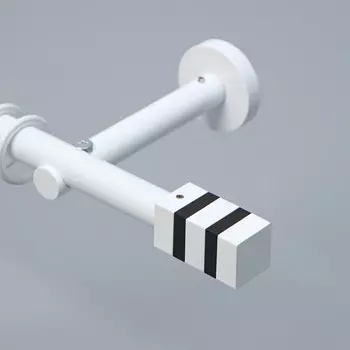 Наконечник на карниз d=19 мм «Крокус», цвет белый