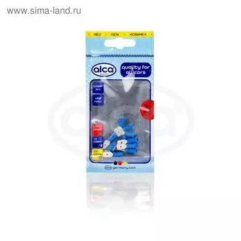 Наконечник плоские для подключения кабелей синие 6,35мм 10 шт ALCA