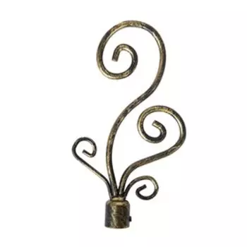 Наконечник «Завиток», 2 шт, d=16 мм, цвет коричневое золото