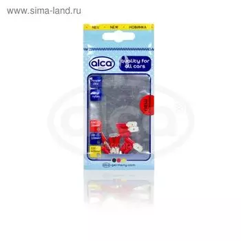 Наконечники плоские для подключения кабелей красные 6,35мм 10 шт, ALCA