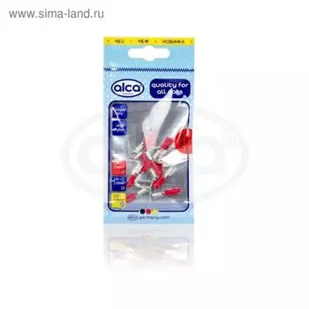 Наконечники плоские гнездовые с разветвителем, красные 6,35мм 10 шт ALCA