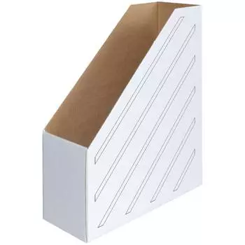 Накопитель-лоток А4, архивный, Calligrata, микрогофрокартон, 100 мм, до 900 л, белый
