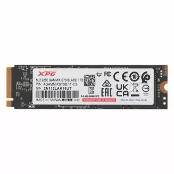 Накопитель SSD A-Data PCIe 4.0 x4 1TB AGAMMIXS70B-1T-CS XPG Gammix S70 Blade M.2 2280