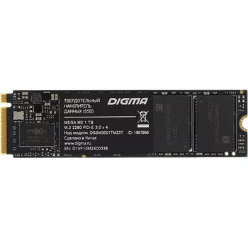 Накопитель SSD Digma PCIe 3.0 x4 1TB DGSM3001TM23T Mega M2 M.2 2280