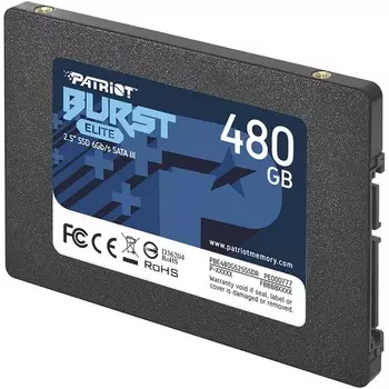 Накопитель SSD Patriot SATA III 480GB PBE480GS25SSDR Burst Elite 2.5"