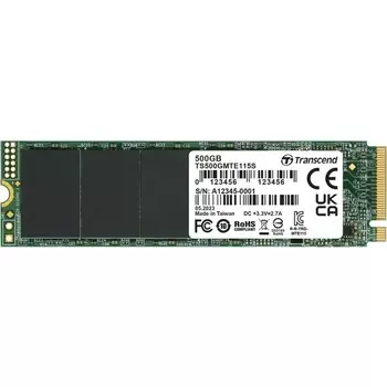 Накопитель SSD Transcend PCIe 3.0 x4 500GB TS500GMTE115S 115S M.2 2280 0.2 DWPD