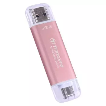 Накопитель SSD Transcend USB-C 512GB TS512GESD310P розовый USB-A