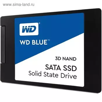 Накопитель SSD WD Original BlueWDS100T2B0A, 1Тб, SATA III, 2.5"