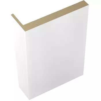 Наличник телескопический на двери, 70252200 мм, экошпон, цвет белый эмалит