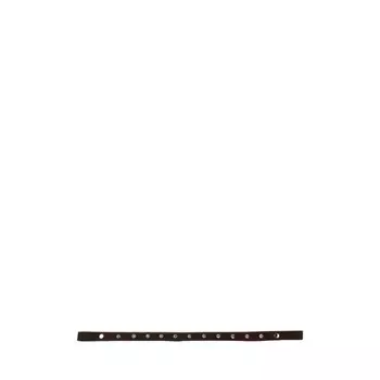 Налобник прямой, стразы, кожа, 20 мм, 40 см, коричневый, КС116к