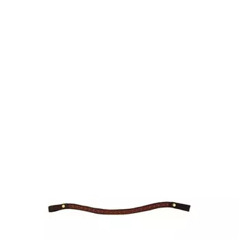 Налобник Волна, лента, кожа, 15 мм, 40 см, коричневый, КС107к