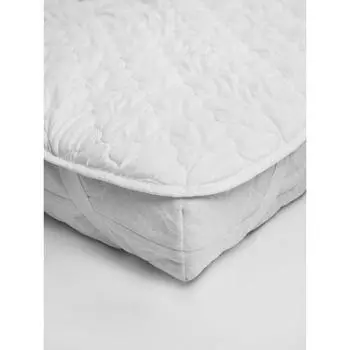 Наматрасник стёганный, размер 90х200 см, с резинками по углам, цвет белый