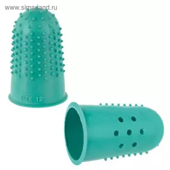 Напальчники резиновые с отверстиями STAFF, d=18 мм, зеленые, КОМПЛЕКТ 10 шт 227964