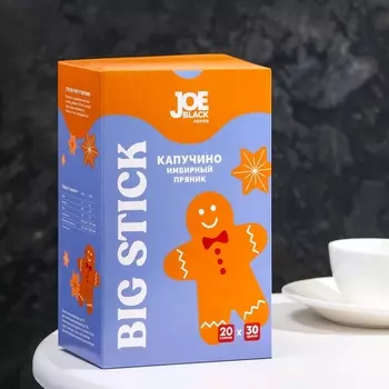 Напиток кофейный растворимый JOE BLACK BIG STICK "Капучино имбирный пряник", 30 г