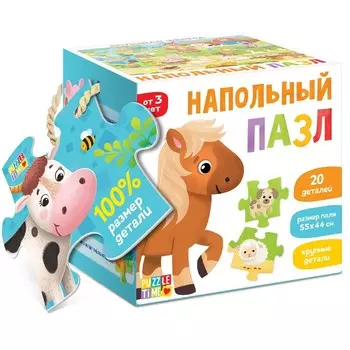 Пазл напольный «Большая ферма», 20 крупных деталей