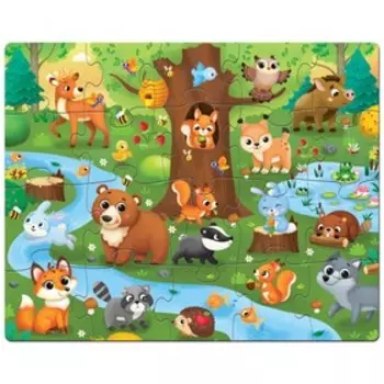 Напольный пазл «Лес и его жители», 20 крупных деталей