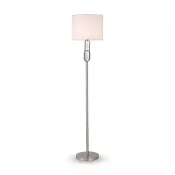 Напольный светильник (торшер) 60Вт, 1хE27, 157x34 см, никель