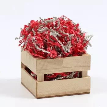 Наполнитель бумажный «Красный пепел», серый, красный, 50 г