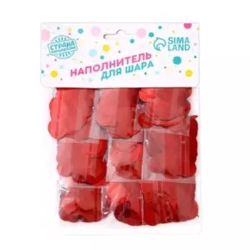 Наполнитель для шара «Круг красный», 1 см, 5 г в пакете, набор 9 шт.