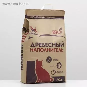 Наполнитель древесный "Пижон" Bio, 10 л