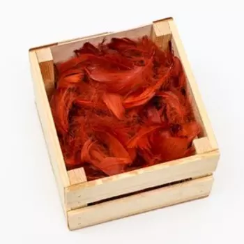 Наполнитель из перьев для шаров и подарков, коричневый