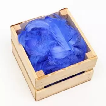 Наполнитель из перьев для шаров и подарков, небесно голубой, 6гр.