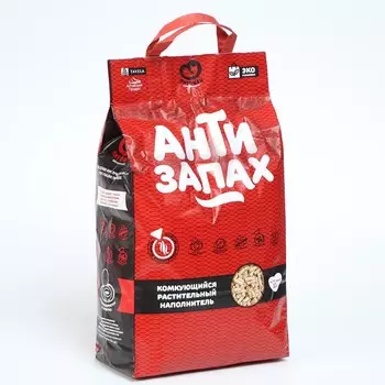 Наполнитель растительный "Питомец" Антизапах, 10 л