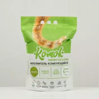 Наполнитель тофу "Комок" Green tea, 5 л