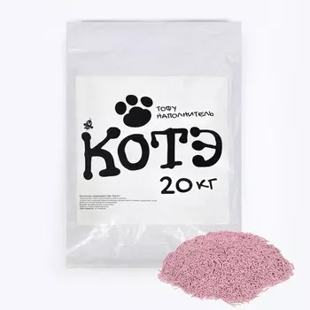 Наполнитель тофу "Котэ", персик, 20 кг