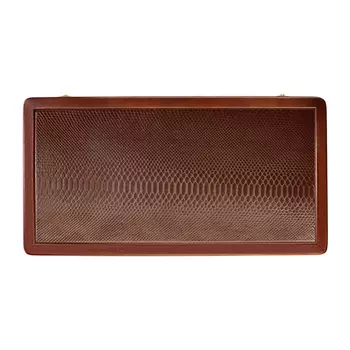 Нарды деревянные большие, настольная игра, 60 х 60 см, кожа, коричневые