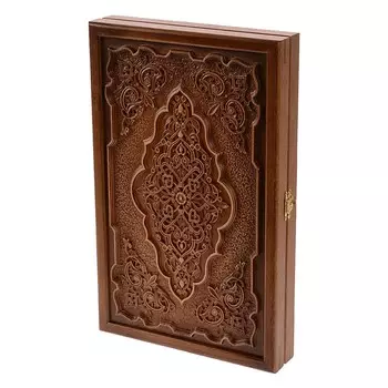 Нарды деревянные большие, резные "Самарканд", из массива бука, патина, 35 x 45 см