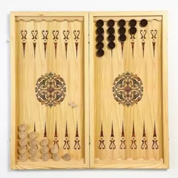 Нарды "Тигр", деревянная доска 60 х 60 см, с полем для игры в шашки