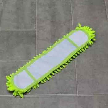 Насадка для плоской швабры с гибкими краями Доляна, 388 см, 52 гр, микрофибра букли