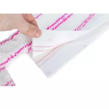 Насадка для швабры Pioneer 17, микрофибра, двусторонняя, 38x10 см, цвет белый-красный