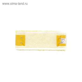 Насадка для швабры WET, плоская микрофибра, жёлтый/белый, 40 см