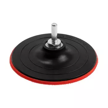 Насадка с липучкой для дрели и УШМ ЛОМ, М14, с адаптером, твердая, 125 мм