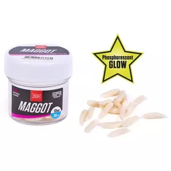 Насадки искусственные съедобные LJ Pro Series MAGGOT опарыш светонакоп. 12мм 30шт.