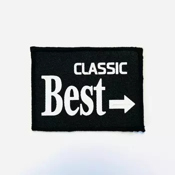 Нашивка Classic best, размер 7.5x5.5 см