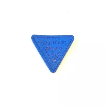 Нашивка Heatbeat, размер 4 см, цвет голубая