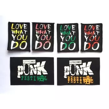 Нашивка Love what you do, Punk festival, размер до 4,5 см