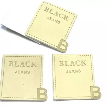 Нашивка под кожу Black Jeans, размер 4,5x4 см, цвет кремовый