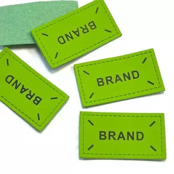 Нашивка под кожу BRAN, размер 2,5x4,5 см, цвет зелёный