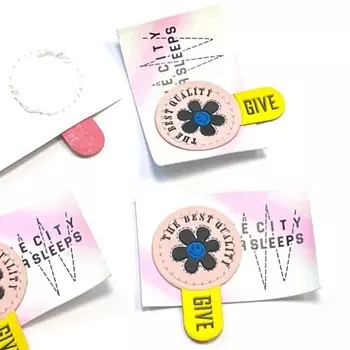 Нашивка под кожу «Цветочек», размер 4x6 см, цвет розовый