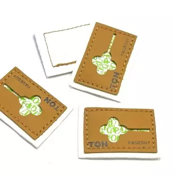 Нашивка под кожу «Ключик», размер 3,5x5 см, цвет коричневый