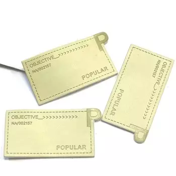 Нашивка под кожу Popular, размер 3x5,5 см, цвет кремовый