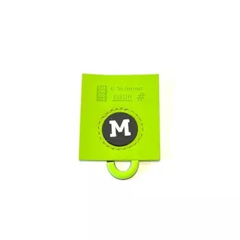 Нашивка под кожу, размер 4x4,5 см, цвет салатовая