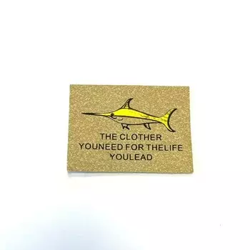 Нашивка под кожу, размер 6x4 см, цвет бежевый